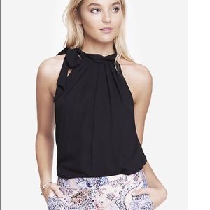 Express tie neck halter top size M